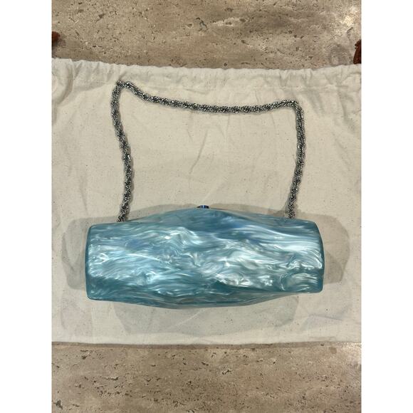 NEW Cult Gaia Juliet Shoulder Bag in Hydrangea Blue - Picture 6 of 10